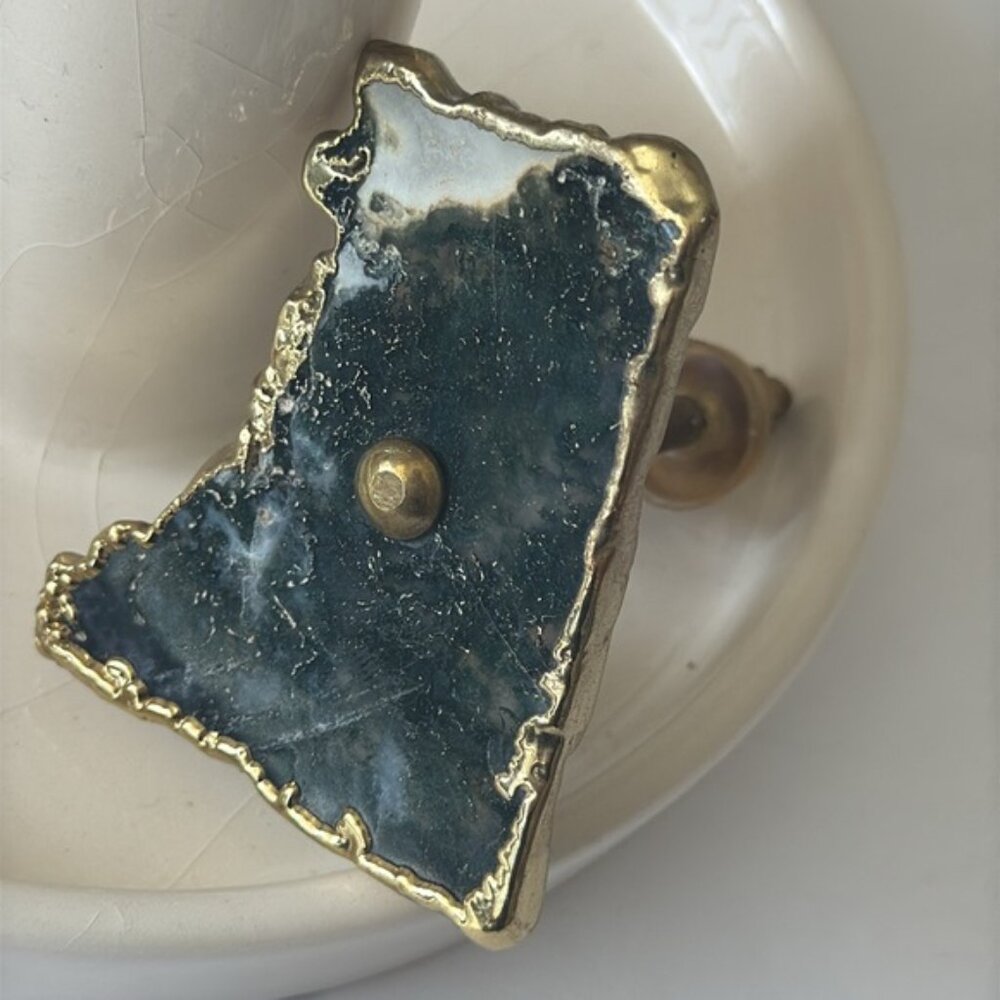 Anthropology VTG Cabinet Drawer Agate Handle Knob Pull Handle - Picture 7 of 14